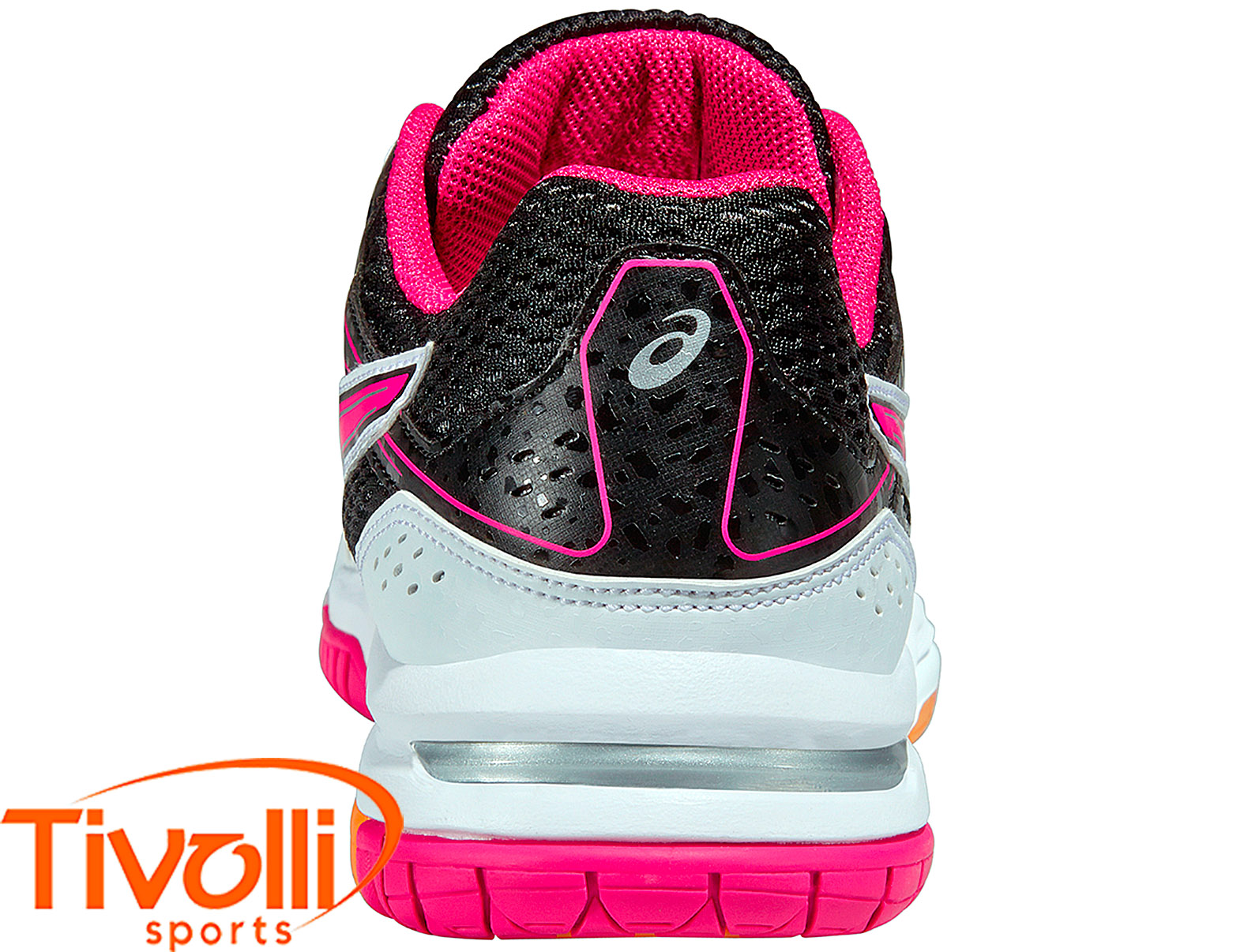 Raquete Mania - > Tênis Asics > Gel Rocket 7 Branco, Rosa e Preto