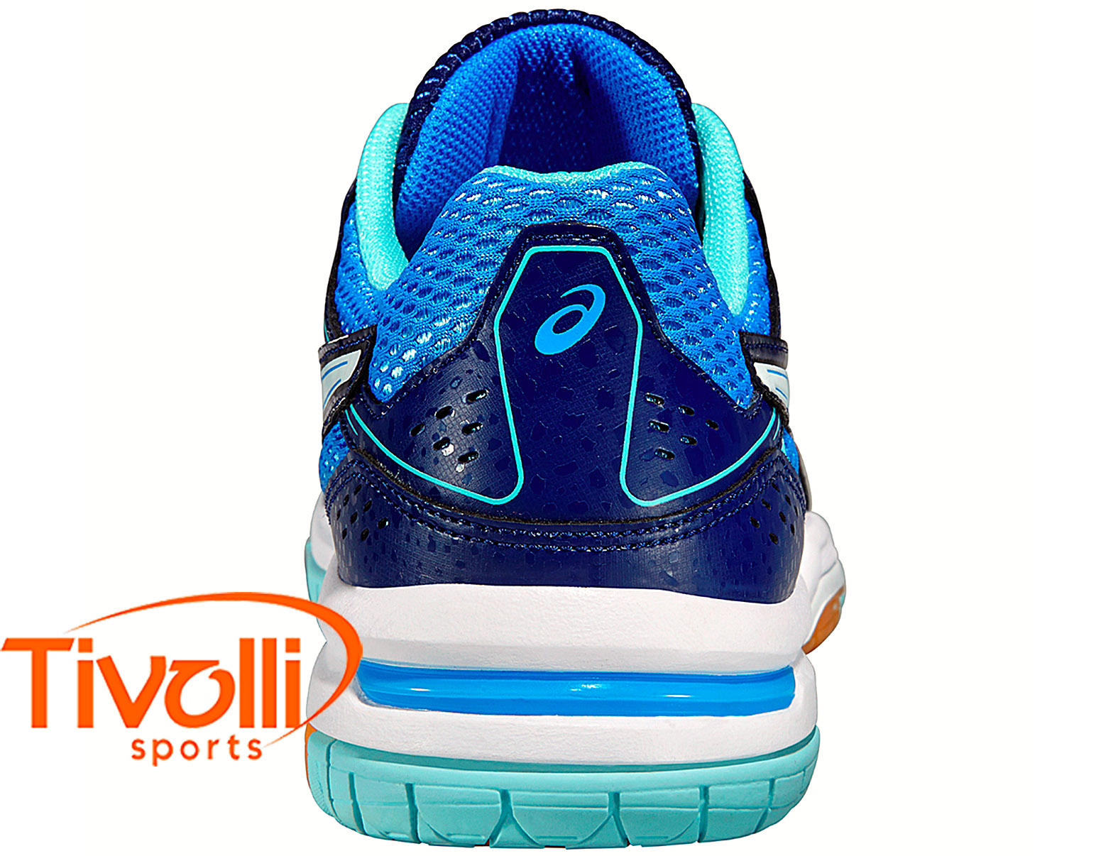 Raquete Mania Tênis Asics Gel Rocket Marinho, Azul e Branco