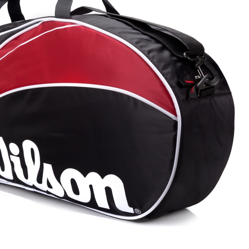 Raquete Mania Raqueteira Wilson Roger Federer X3 Preta e Vermelha