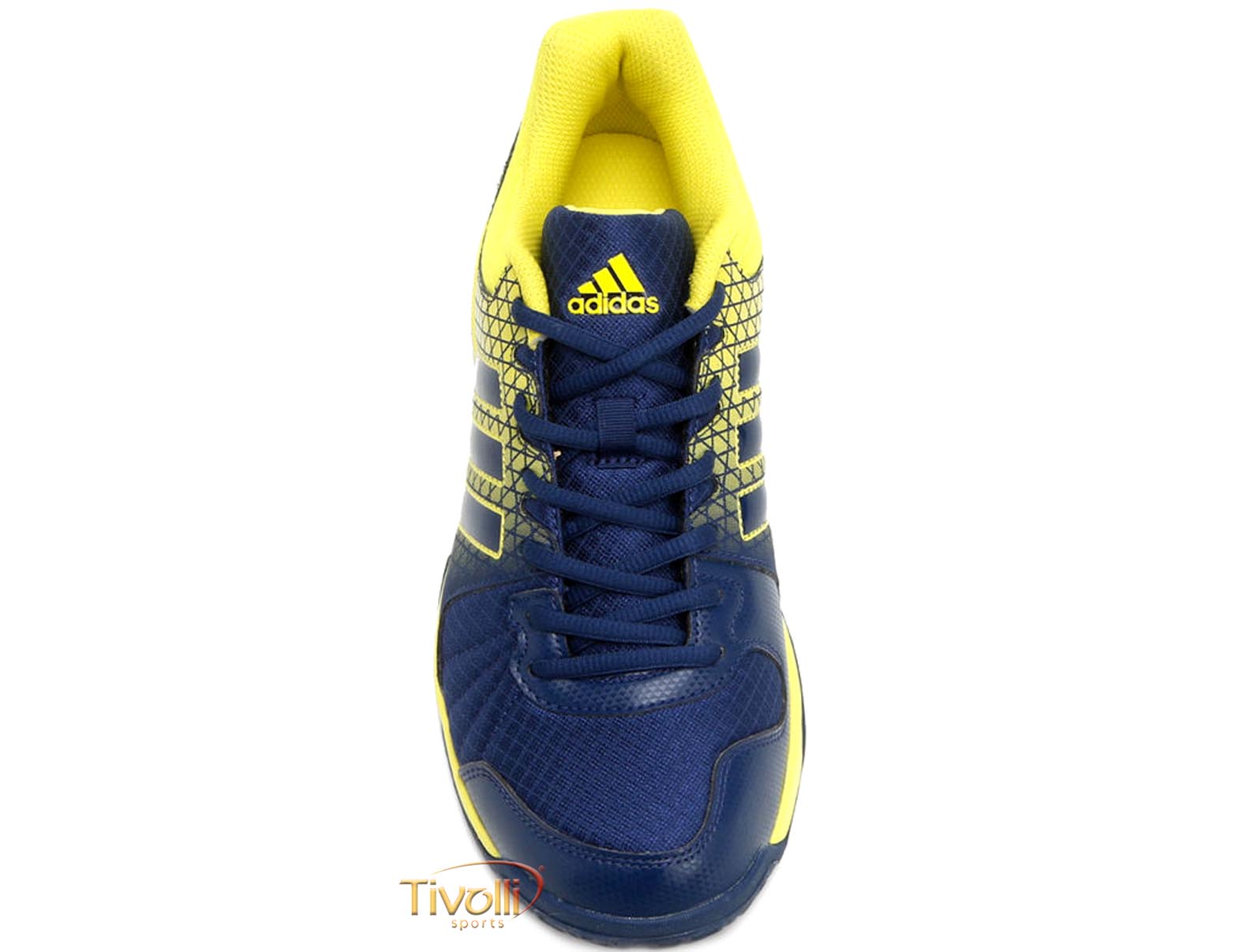 Raquete Mania Tênis Adidas Ligra azul marinho e amarelo