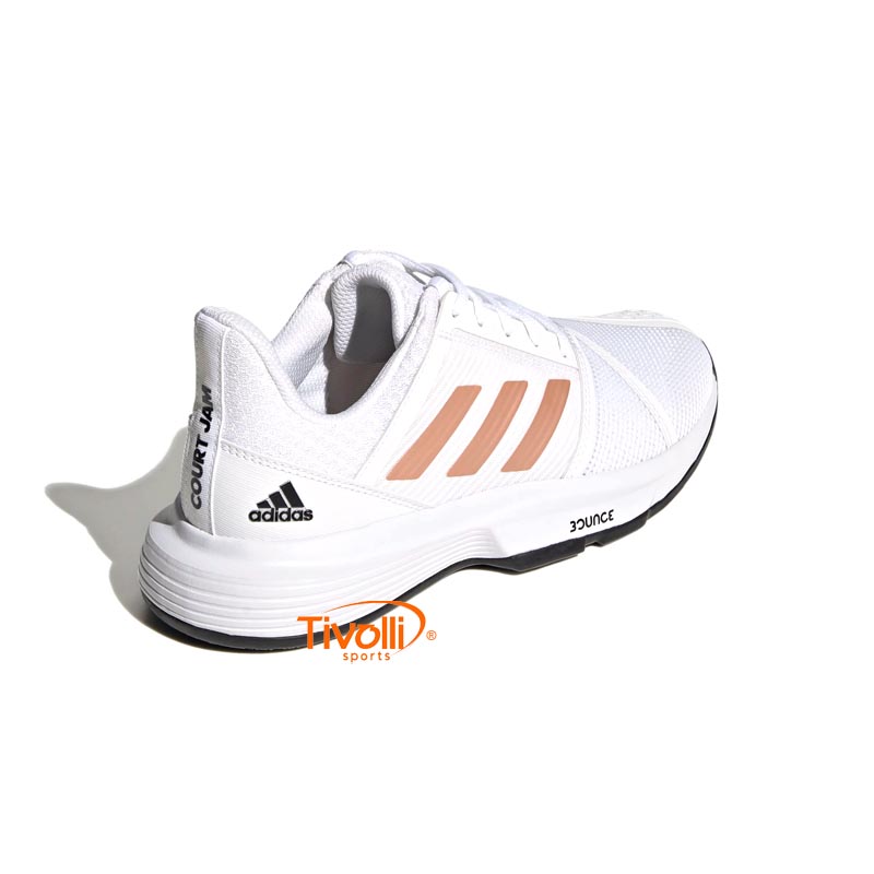 激レア WHITE JAM 「Bounce To The Beat」 Tênis Adidas CourtJam Bounce Branco - FutFanatics