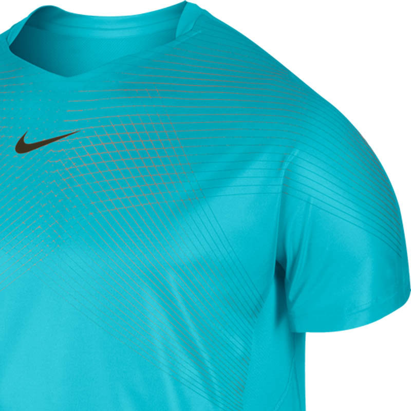 Raquete Mania - > Camiseta Nike Rafael Nadal > Azul Água - Ref
